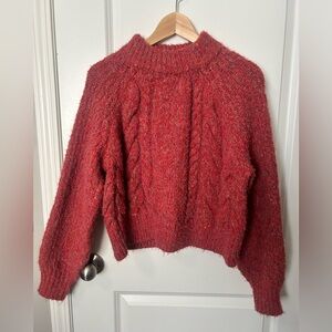 Super comfy Universal Thread Red Cable cowl neck Sweater, size small